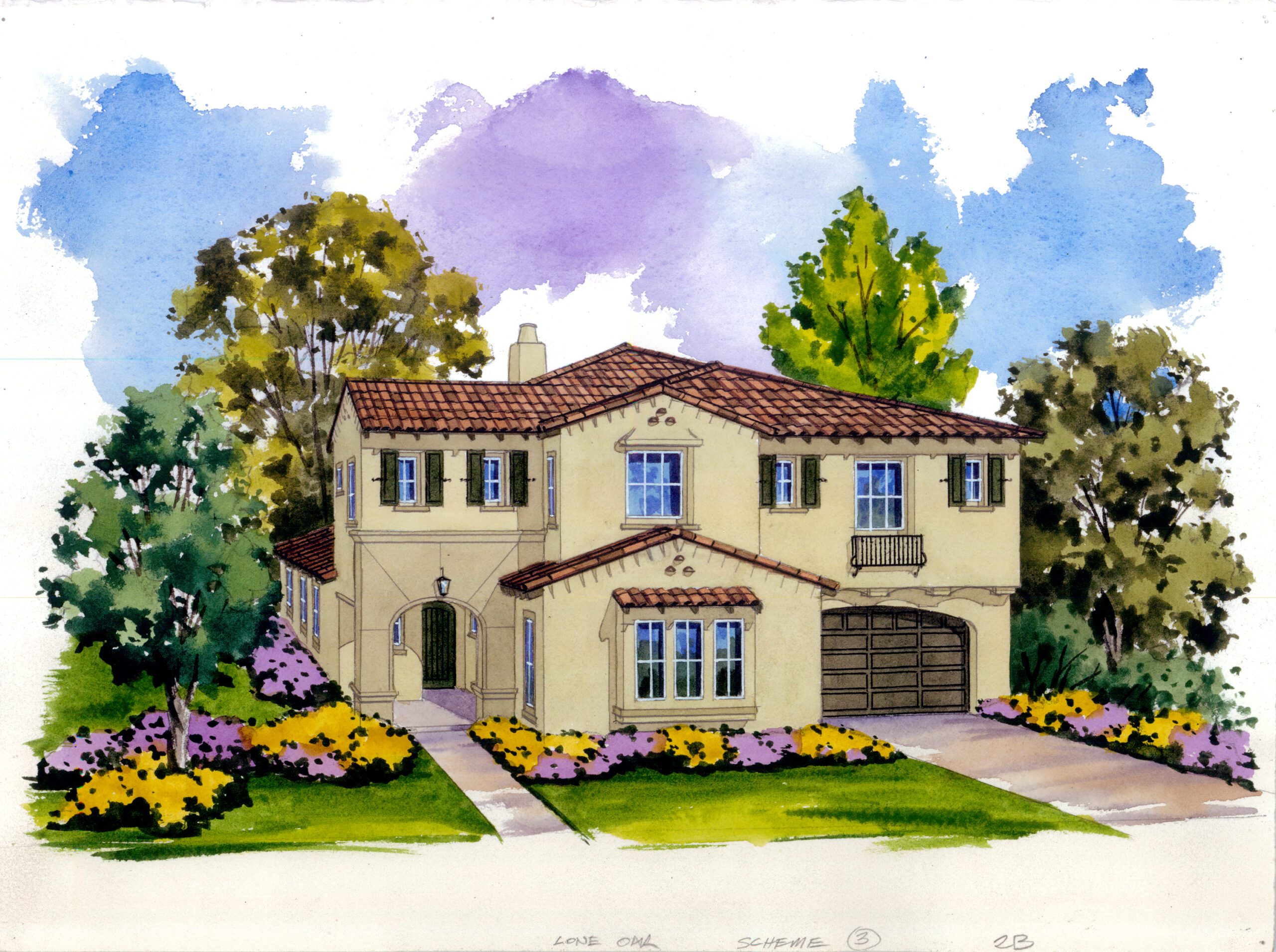 Lone Oak 2B A site plan map titled "Vesting Tentative Map Planning Development Permit" for Sandy Lane, showing layout of buildings, roads, and landscaping in San Diego, California.